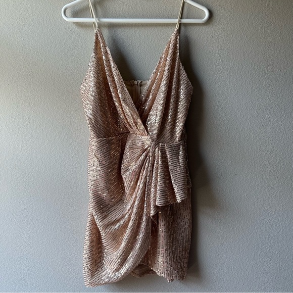 Double Crazy sexy sequin sparkly spaghetti strap mini dress - Picture 7 of 8